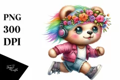 Baby Bear with Cool Haircut PNG Product Image 3