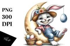 Bunny with Goofy Haircut and Teeth PNG Product Image 1