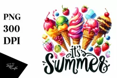 Juicy Ice Creams It's Summer PNG Product Image 3