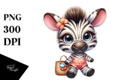 Cute Baby Zebra PNG Product Image 1