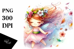 Colorful Fairy Tumbling Petals Clipart Product Image 1