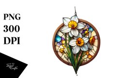 Wooden Stained Narcissus Metallic Clipart Product Image 3