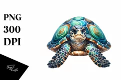 Colorful Whimsical Baby Turte Clipart Product Image 3
