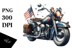 Vintage Motorcycle with Stars, 20 oz Tumbler Product Image 1
