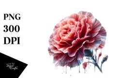 Glass Carnation Watercolor Splash Product Image 1