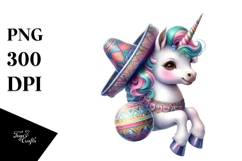 Colorful Baby Unicorn at Latin Club, PNG Product Image 1