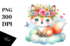 Adorable Pastel Fox, Transparent PNG Product Image 1