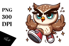 Cute Cartoon Owl, Transparent PNG Product Image 1