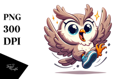 Cute Cartoon Owl, Transparent PNG Product Image 1