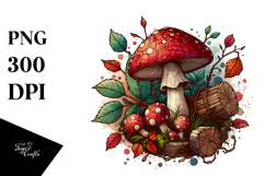 Detailed Stained Mushroom PNG Product Image 1