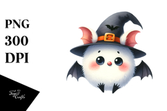 Funny Bat Watercolor, PNG Product Image 1
