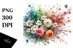 Colorful Flower Spring Flowers PNG Product Image 1