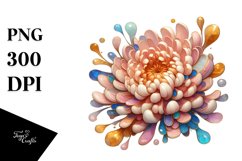 Chrysanthemum Stained Golden Insertions | Clipart Product Image 1