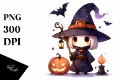 Watercolor Style Cute WARLOCK PNG Product Image 3