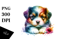 Colorful Baby Dog Beachwear | Sublimation Clipart Product Image 1