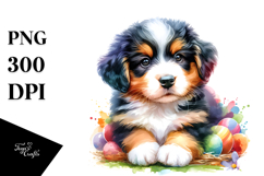 Colorful Baby Dog Beachwear | Sublimation Clipart Product Image 1