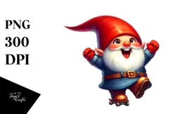Excited Retro Gnome Transparent PNG Product Image 1