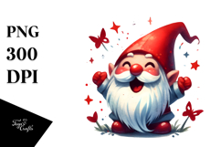 Excited Retro Gnome Clipart Product Image 1