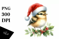 Watercolor Bird with Party Hat, High-Res PNG Product Image 3