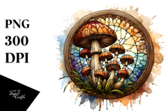 detailed Wooden Small Stained Mushroom PNG Product Image 1
