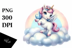 Cute Baby Unicorn Poses as Dancer Clipart Product Image 1