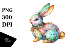 Colorful Pastel Bunny Made of Splashy PNG Product Image 1
