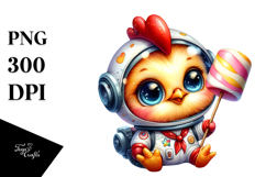 Vibrant Cute Baby Rooster PNG Product Image 1