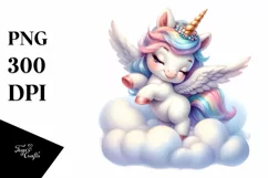 Cute Baby Unicorn Poses as Dancer Clipart Product Image 1