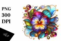 Pansy Wooden Watercolor Splash Product Image 1