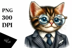 Cute Kitten Retro es Clipart Product Image 3