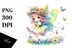 Colorful Cute Fairy | Sublimation | Clipart Product Image 1