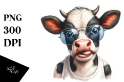 Funny Baby Cow PNG Product Image 1