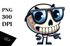 Sarcastic Skull with Oversized Sunglasses Product Image 1