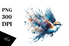 Flying Bird with Splashes PNG Product Image 1