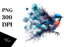 Flying Bird with Splashes PNG Product Image 1