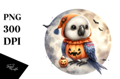 Vibrant Macaw in Halloween Costume, High-Res PNG Product Image 1