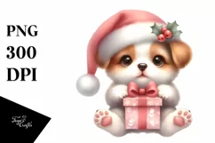 Pastel Vintage Cute Puppy PNG Product Image 1