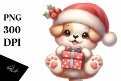 Pastel Vintage Cute Puppy PNG Product Image 3