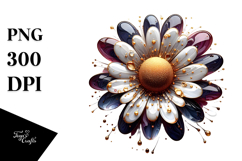 Abstract Daisy Made of , Watercolor PNG Product Image 1