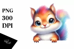 Colorful Baby Squirrel Paws | Sublimation | Clipart Product Image 1