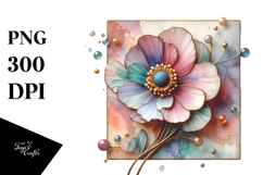 Stained Anemone PNG Product Image 1