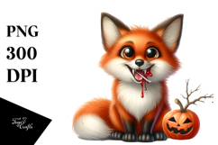 Funny Fox in Front of Spider Web Clipart Product Image 1