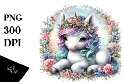 Detailed Baby Unicorn PNG Product Image 1