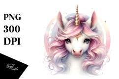 Expressive Baby Unicorn PNG Product Image 1