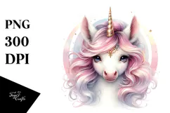 Expressive Baby Unicorn PNG Product Image 1