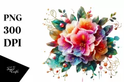 Watercolor Luxury Flower Love Splash Clipart Product Image 1