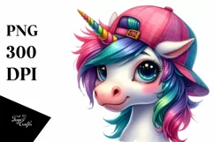 Expressive Unicorn with Cool Haircut PNG Product Image 3