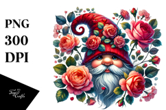 Detailed Valentines Gnome with Large Detailed Hat PNG Product Image 1