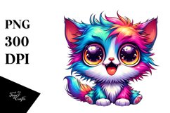 Colorful Baby Kitten Cartoon Clipart Product Image 1