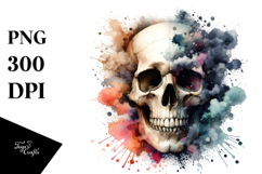 Artistic Skull Splash PNG Product Image 1